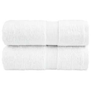 Premium Guest Towels 2pcs White 30x50cm 600gsm 100% Cotton