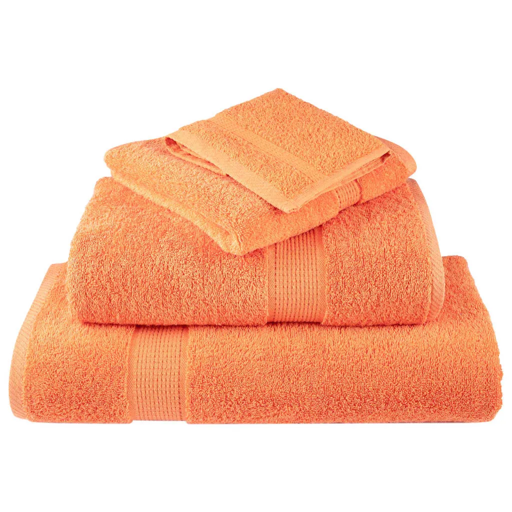 Premium Guest Towels 4 pcs Orange 30x50 cm 600 gsm 100% Cotton