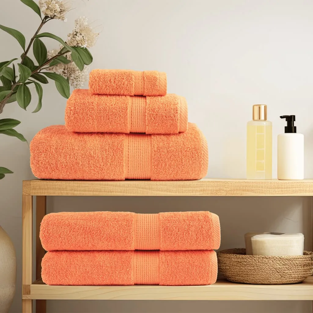 Premium Guest Towels 4 pcs Orange 30x50 cm 600 gsm 100% Cotton