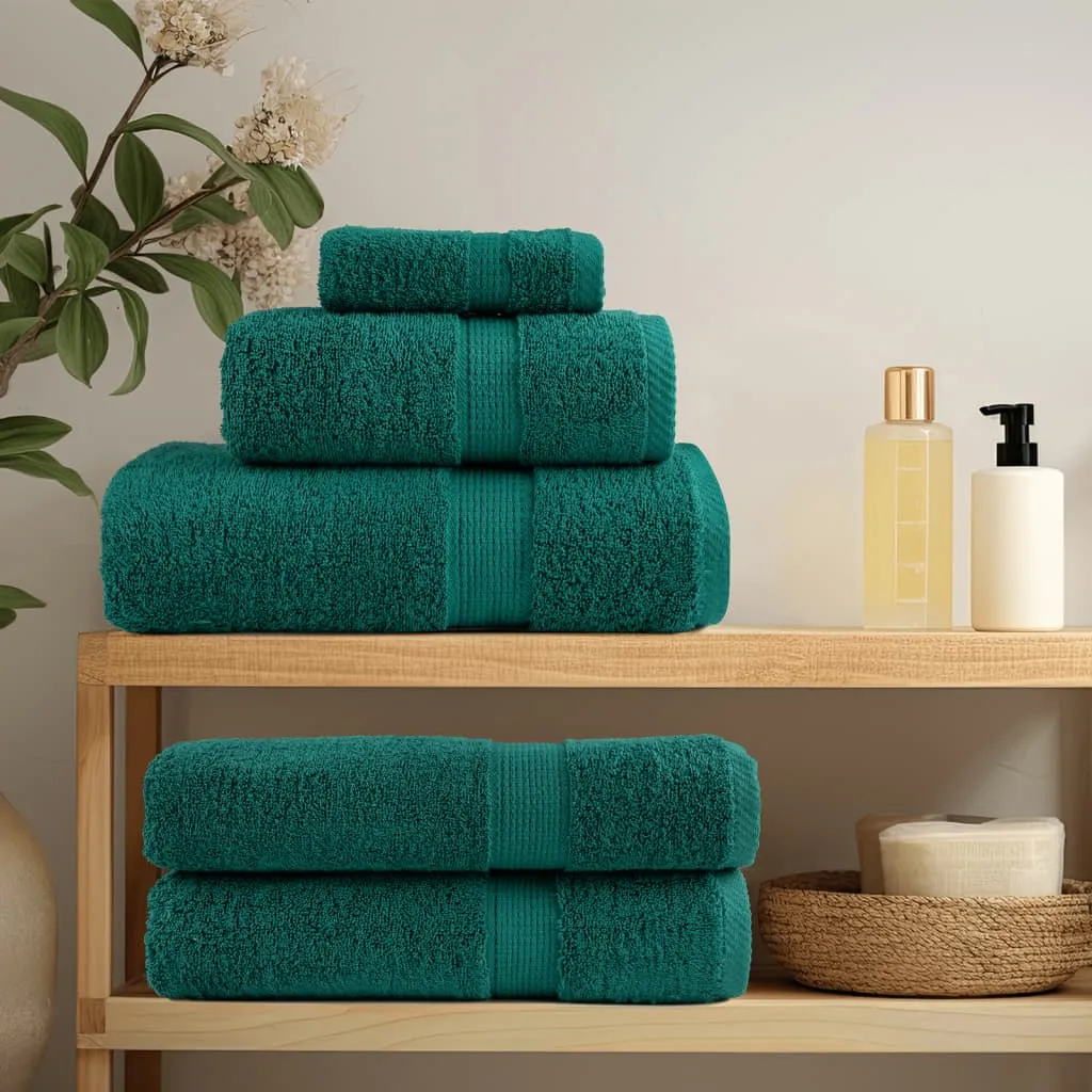 Premium Hand Towels 10 pcs Green 50x100 cm 600 gsm 100% Cotton