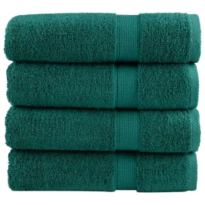 Premium Hand Towels 4 pcs Green 50x100 cm 600 gsm 100% Cotton