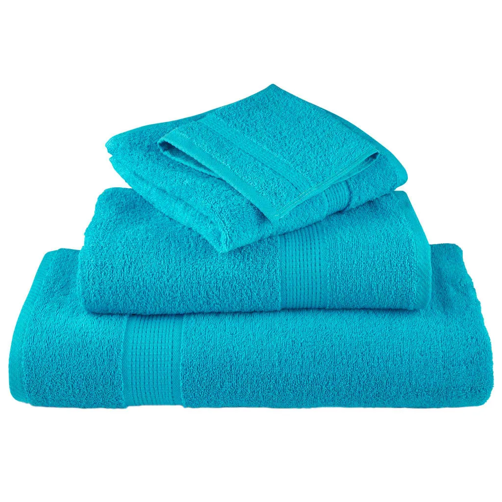 Premium Shower Towels 10 pcs Turquoise 70x140 cm 600 gsm 100% Cotton