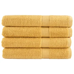 Premium Towels 4pcs Gold 100x200cm 600gsm 100% Cotton