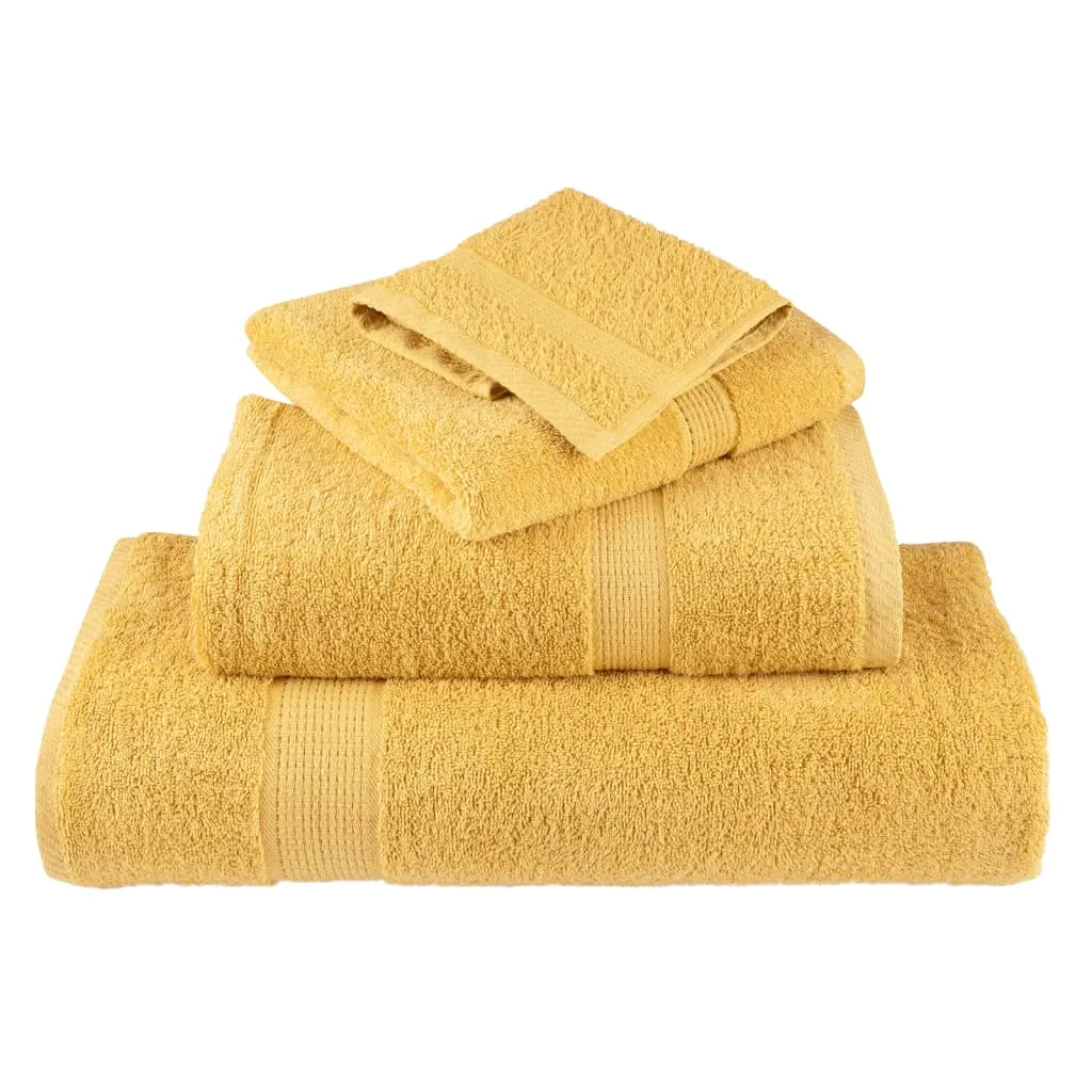 Premium Towels 4pcs Gold 100x200cm 600gsm 100% Cotton