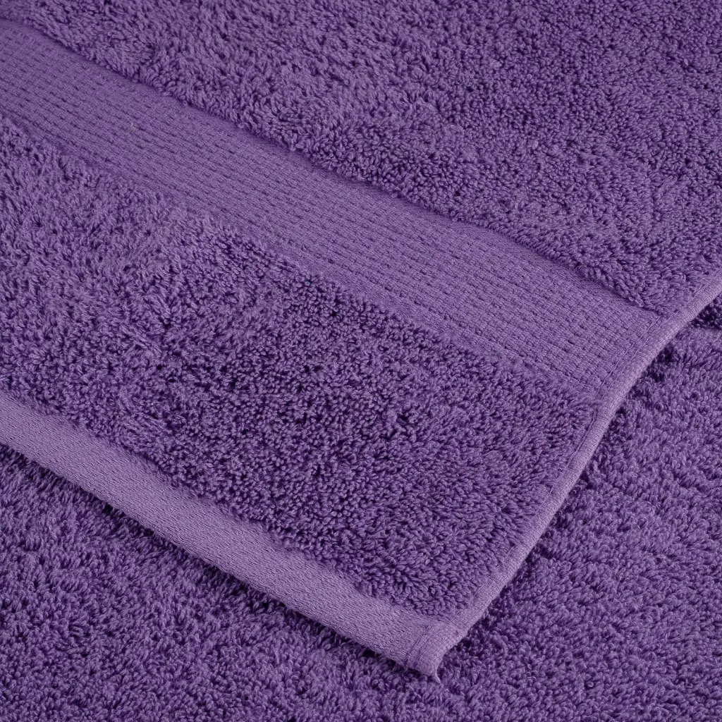 Premium Washcloths 2 pcs Purple 30x30 cm 600 gsm 100% Cotton