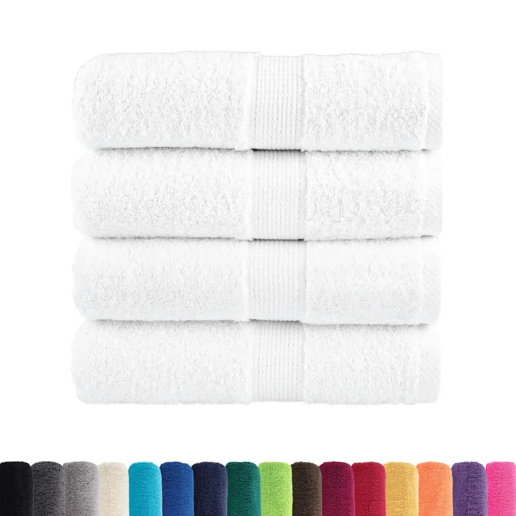 Premium Washcloths 4pcs White 30x30cm 600gsm 100% Cotton