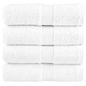 Premium Washcloths 4pcs White 30x30cm 600gsm 100% Cotton