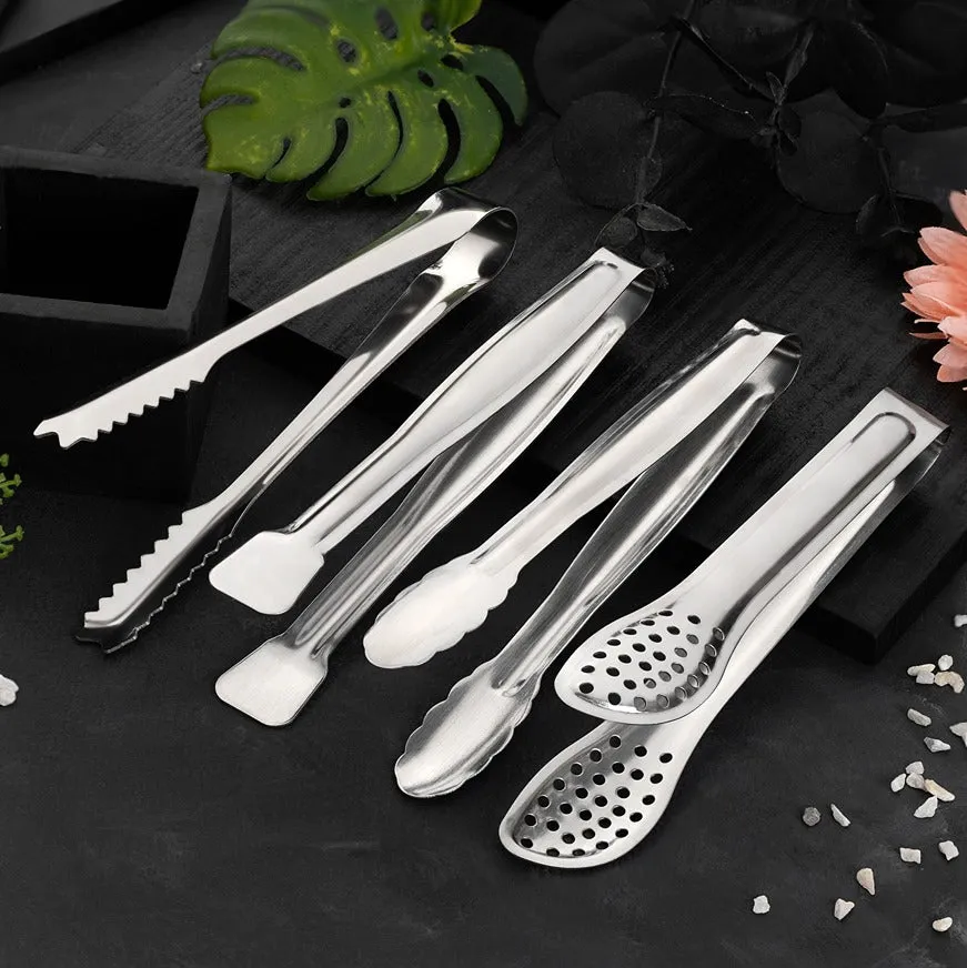 RETON 6-pieces Multipurpose Silver Tongs