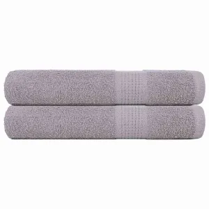 Sauna Towels 2 pcs Grey 80x200 cm 360 gsm 100% Cotton