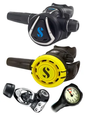 Scubapro Regulator Set: MK11 (DIN or Yoke) / C370 / Octopus & Free Termo Gauge