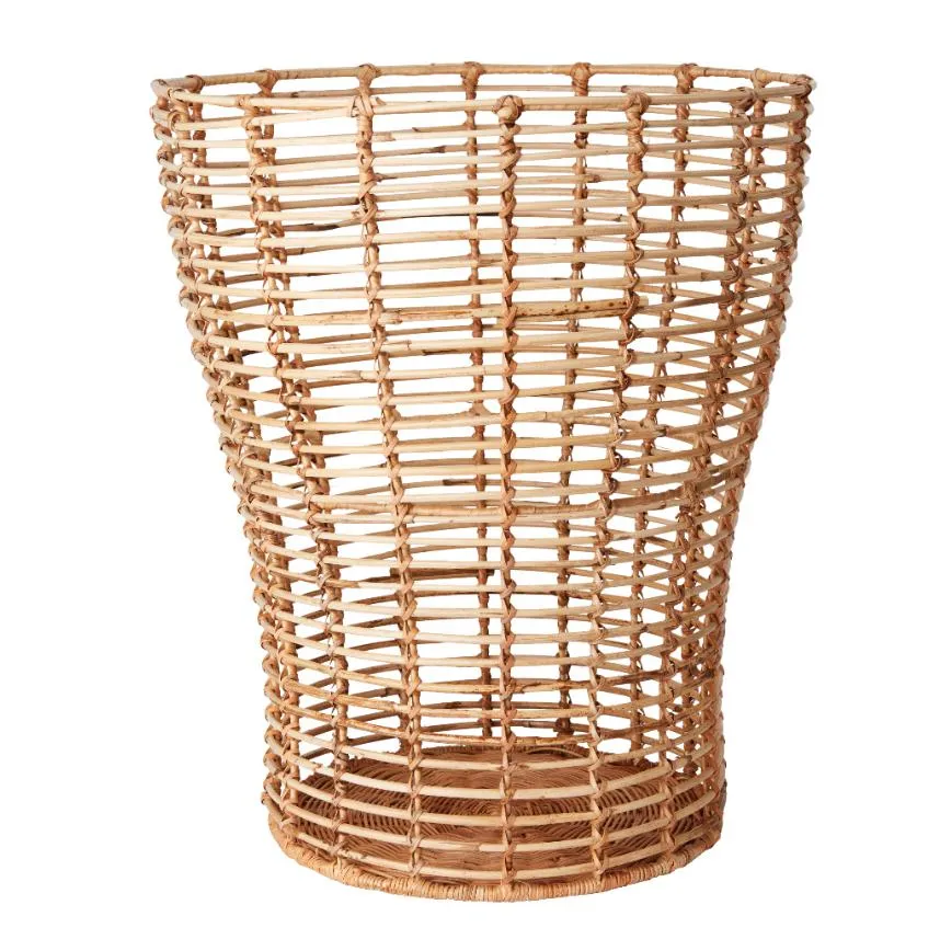 Set of Two Large Rattan Baskets