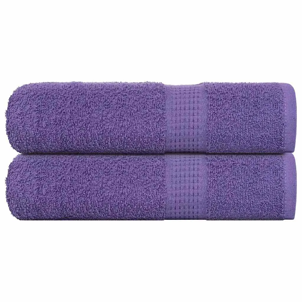 Shower Towels 2 pcs Purple 70x140 cm 360 gsm 100% Cotton