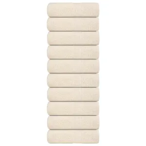 Soap Towels 10 pcs Cream 30x30 cm 360 gsm 100% Cotton