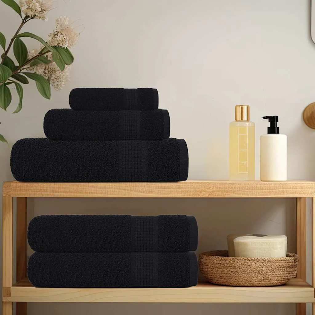 Soap Towels 2 pcs Black 30x30 cm 360 gsm 100% Cotton