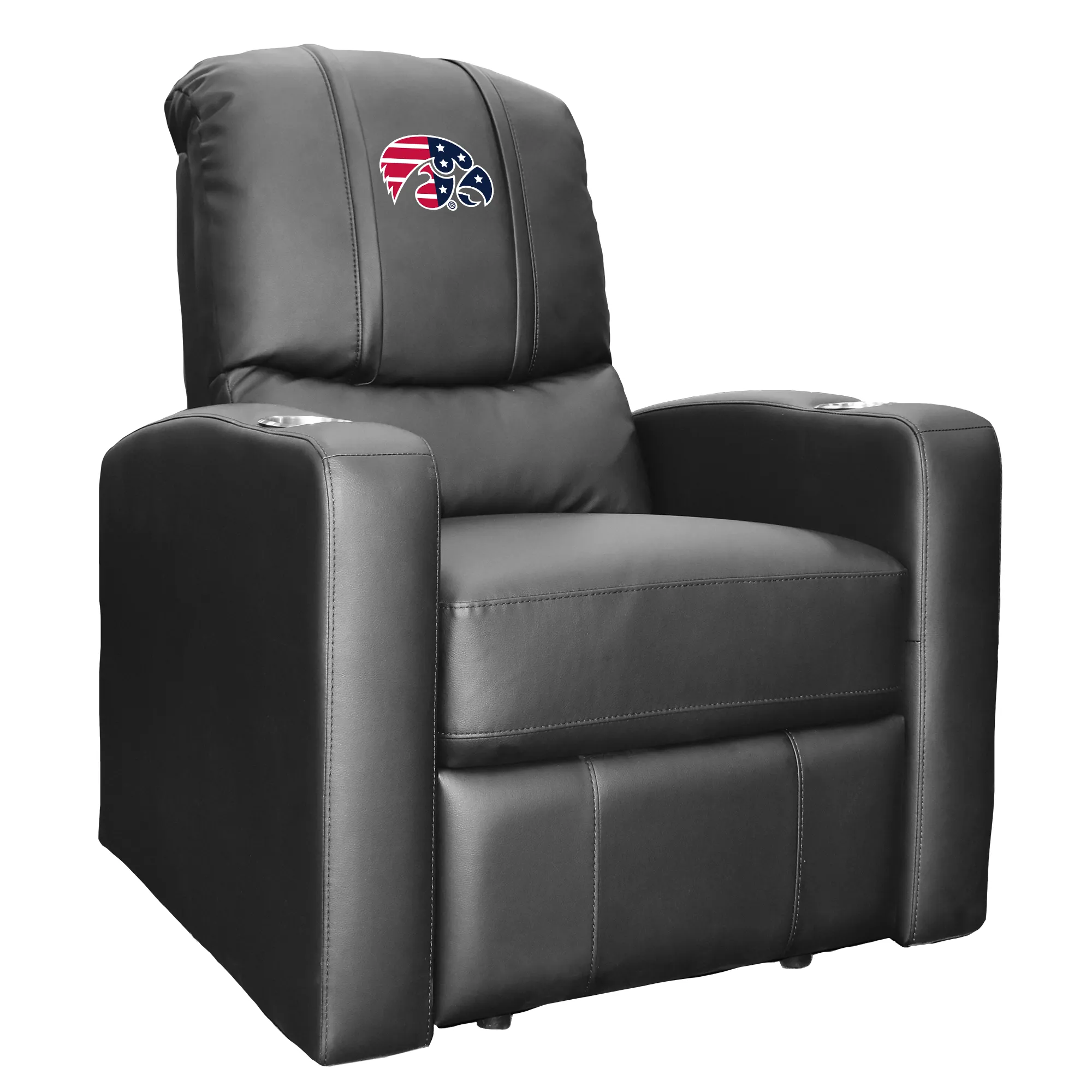 Stealth Recliner with Iowa Hawkeyes Patriotic Primary Logo