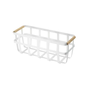 Storage Basket - Two Sizes - Steel   Wood