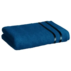 Story@Home 100% Cotton Ultra Soft, Super Absorbent, Antibacterial Treatment, 450 GSM Terry Large Bath Towel, 70 cms x 140 cms (Navy Blue, Set of 1)