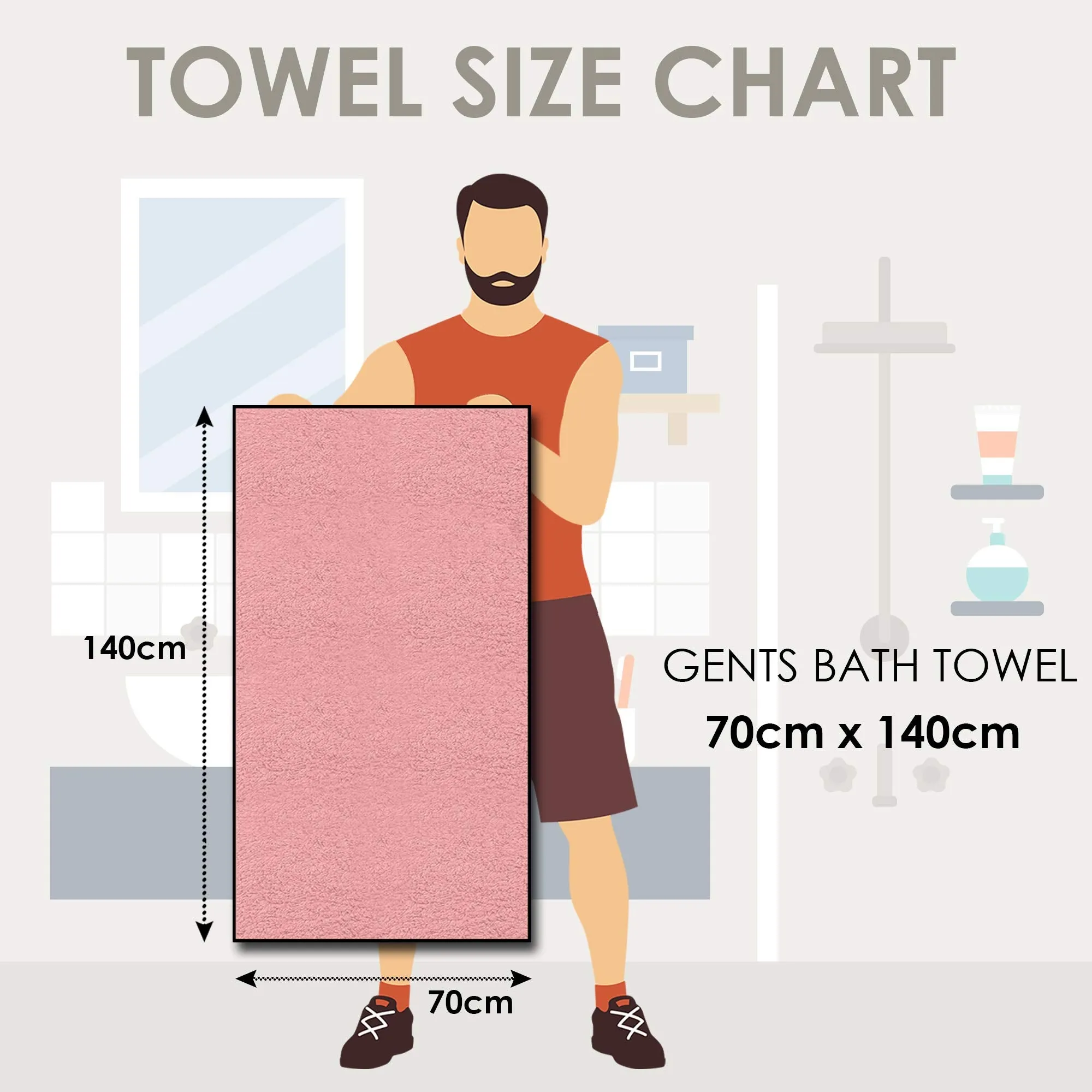 Story@Home 100% Cotton Ultra Soft, Super Absorbent, Antibacterial Treatment, 450 GSM Terry Large Bath Towel, 70 cms x 140 cms (Navy Blue, Set of 1)