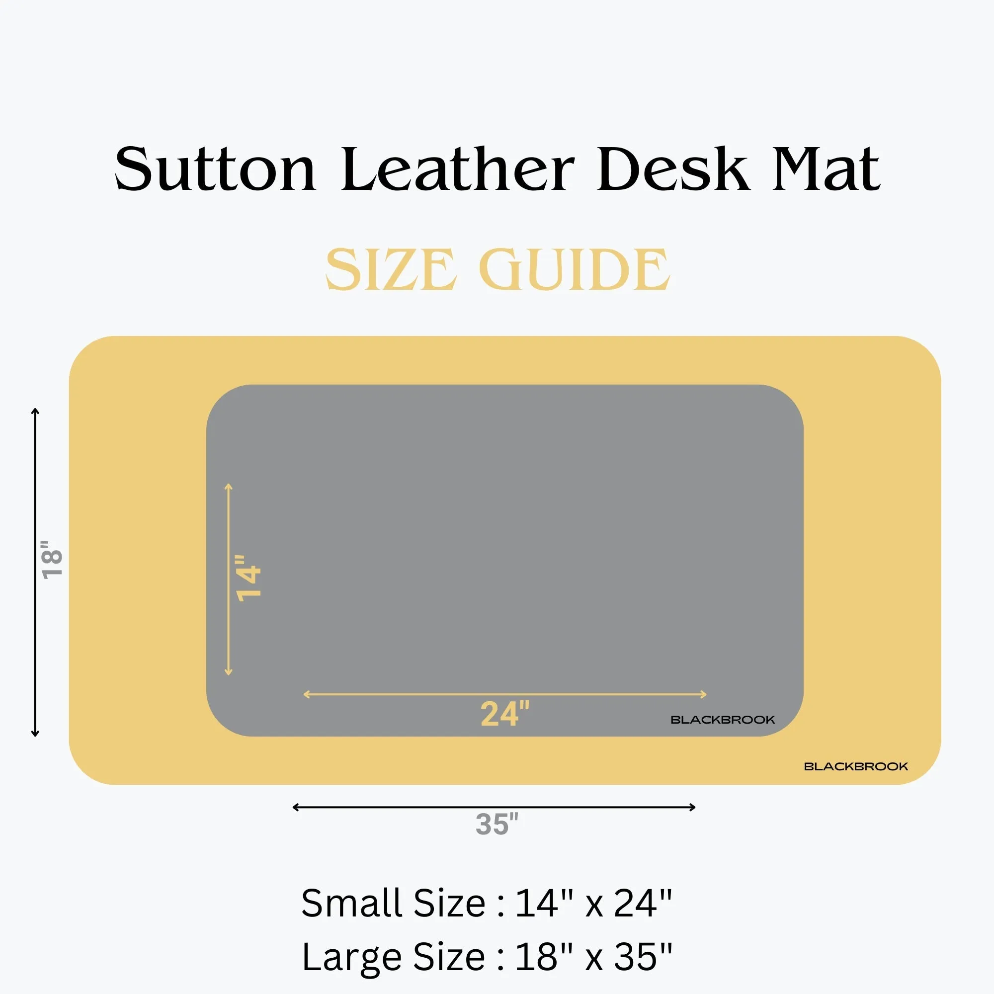 Sutton Leather Desk Mat, Large, Brown