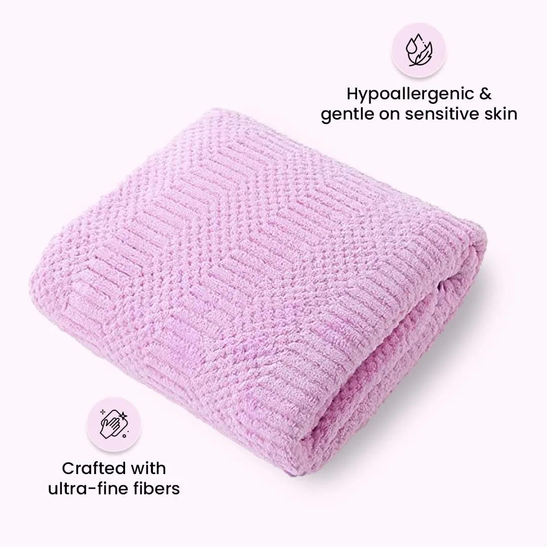 The Better Home Microfiber Bath Towel for Bath | Soft, Lightweight, Absorbent and Quick Drying Bath Towel for Men & Women | 140cm X 70cm (Pack of 4, Pink Beige) (Pack of 1, Pink)