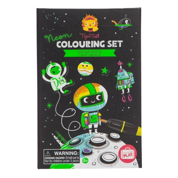 Tiger Tribe TT6-0240 Neon Colouring Set - Space