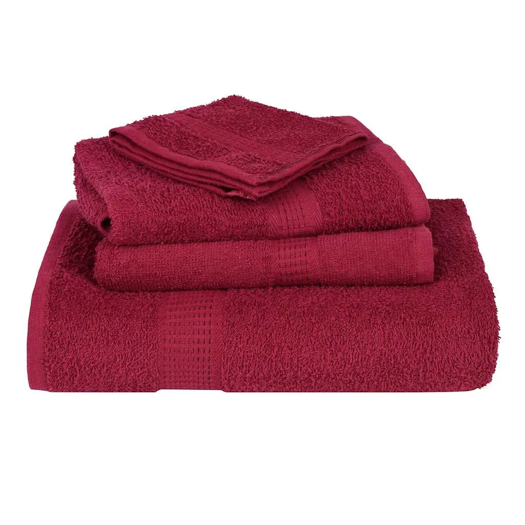 Towels 4 pcs Bordeaux 100x200 cm 360 gsm 100% Cotton