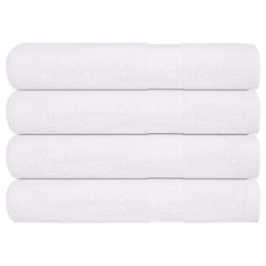 Towels 4 pcs White 100x200 cm 360 gsm 100% Cotton