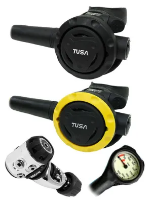 TUSA RS1001 Regulator Set: R1000 / S0001 / SS0001 Octopus & Free Termo Gauge